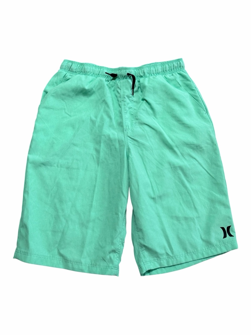 Hurley Kids Teen Mint Teal Board Shorts Size Large Drawstring Swim Trunks Surf